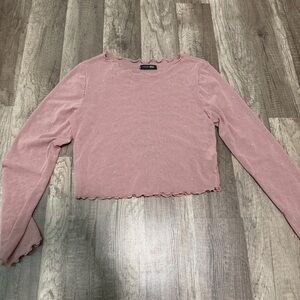 Papermoon Glittery Sheer Long Sleeve Top, Size Large